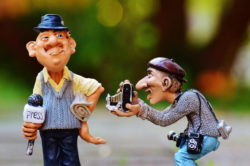 Presse Reporter und Pressefotograf